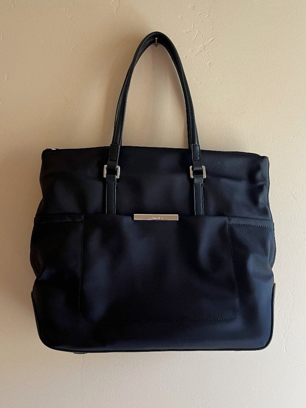 Calvin Klein Black tote bag office nylon computer lightweight travel work